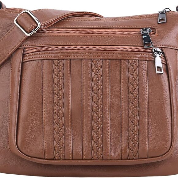 Purses for Women Pocketbooks Soft PU Leather Ladies Crossbody Purse Multi Pocket - Picture 8 of 8